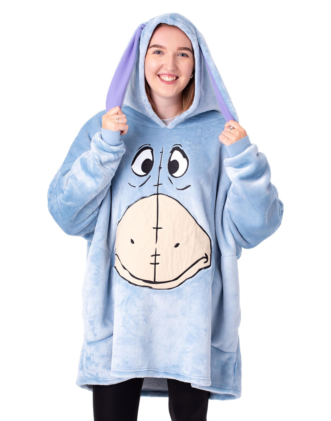Disney tragbarer Decken-Hoodie | Kapuzenpullover für Erwachsene mit thematischem Aufdruck, Einheitsg