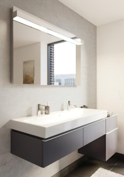 Geberit iCon Doppelwaschtisch 2 Hahnloch 120x48,5 cm weiss