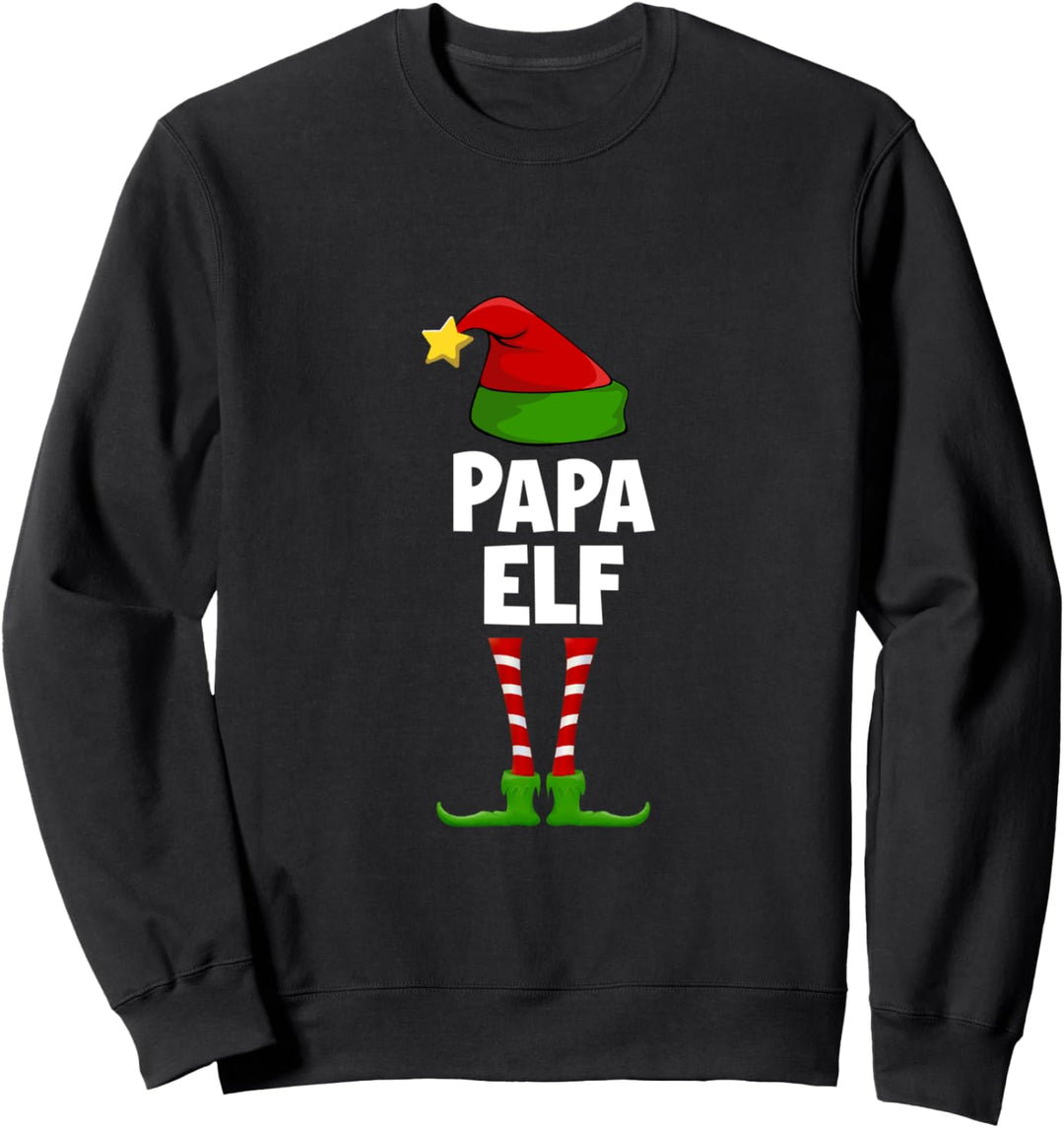 Papa Elf Partnerlook Familien Elfen Outfit Xmas Weihnachts Sweatshirt