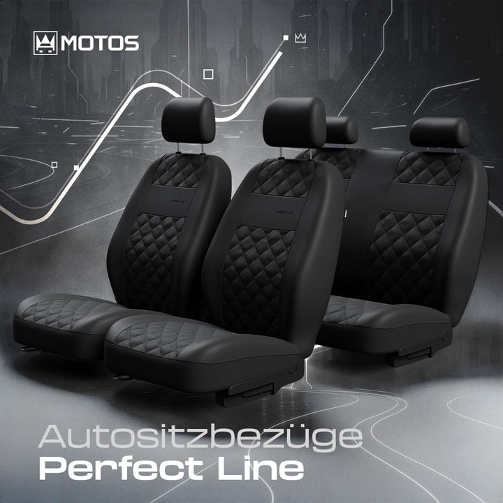 MOTOS Universal-Sitzbezüge Auto für Skoda Kodiaq Autositzbezüge mit aktivem Airbag-System, dreilagig