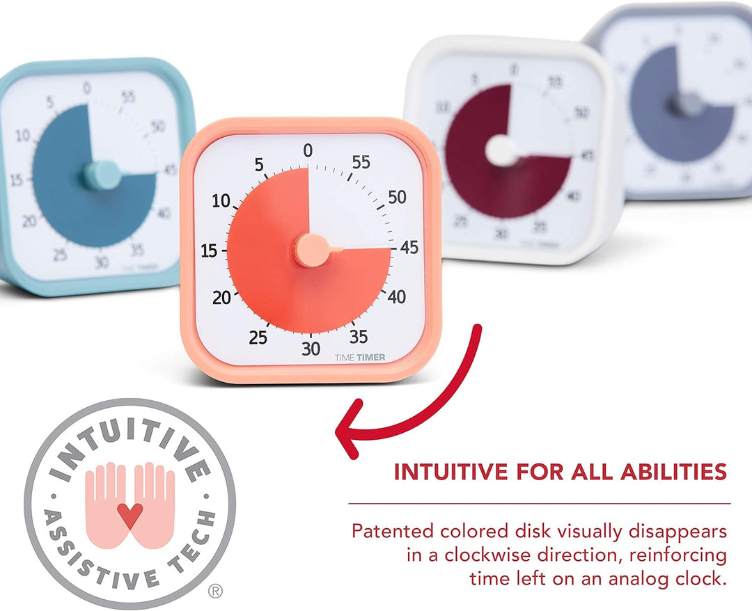 Time Timer Home MOD - 60 Minuten Visueller Timer Home Edition für Kinder – Homeschooling, Timer für