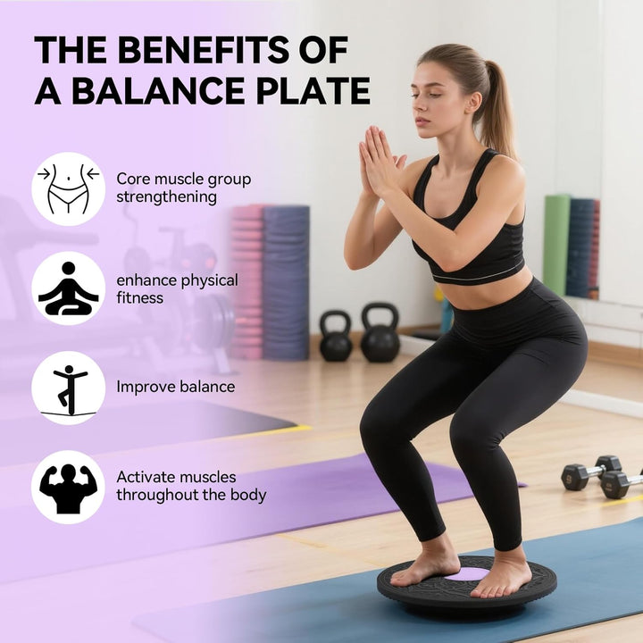 Balance Board,Wackelbrett,30 cm Rockerboard mit Rutschfester Unterseite, Rehabilitations- und Fitnes