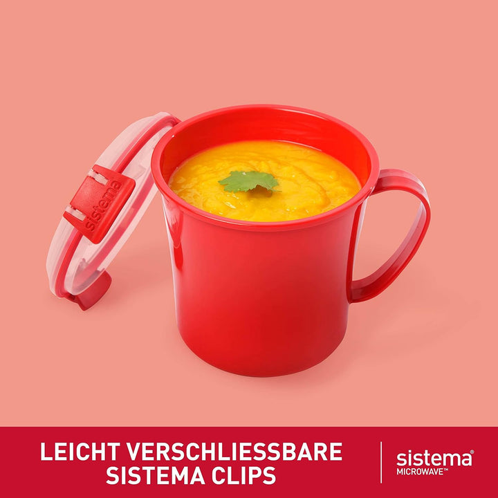 Sistema Microwave Suppentasse, mittelgross | mikrowellenfeste Frischhaltedose | 656 ml | BPA-frei |