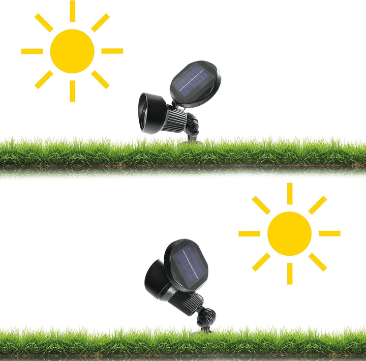 Esotec LED Solarspot Spotlight, Aluminium, Solarstrahler, Spotstrahler, Spotlicht, Bodenstrahler, So