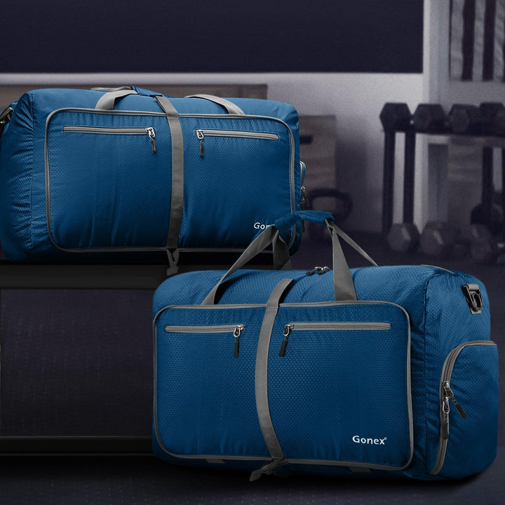 Gonex Leichter Faltbare Reise-Gepäck 60L Duffel Taschen Übernachtung Taschen/Sporttasche für Reisen