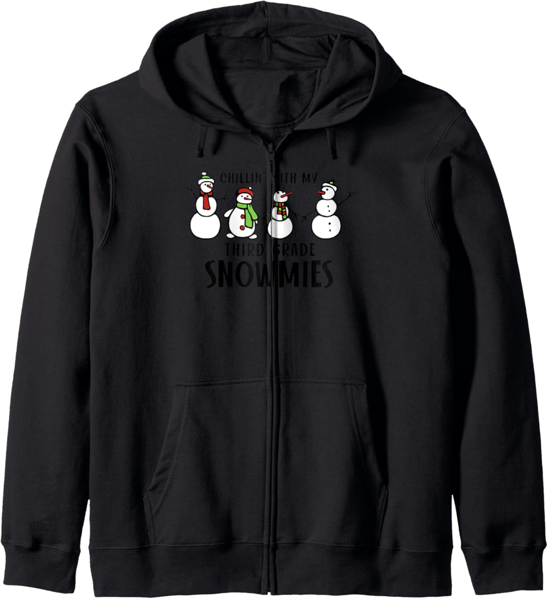 Funny Snowmies Third Grade Teacher School Costume Snow Man Kapuzenjacke