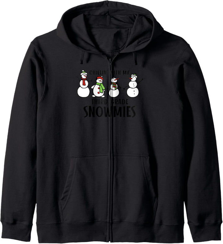 Funny Snowmies Third Grade Teacher School Costume Snow Man Kapuzenjacke