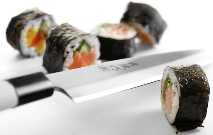 HENDI Messer "Sashimi", mit Holzgriff, Japanische Messer, Küchenmesser, Messer, Deutscher Stahl X50C