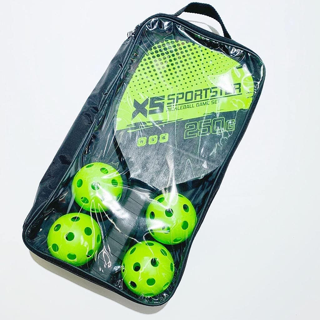 zalati Pickleball-Paddel, 2 Schläger, 4 Stück, Pickle-Ball mit Tragetasche, für Indoor- und Outdoor-