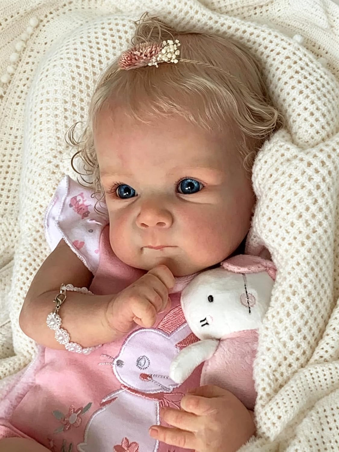 Zero pam Reborn Baby Vollsilikon Lebensecht,Reborn Baby Mädchen, 48CM Lebensechte Babypuppen Wie Ech