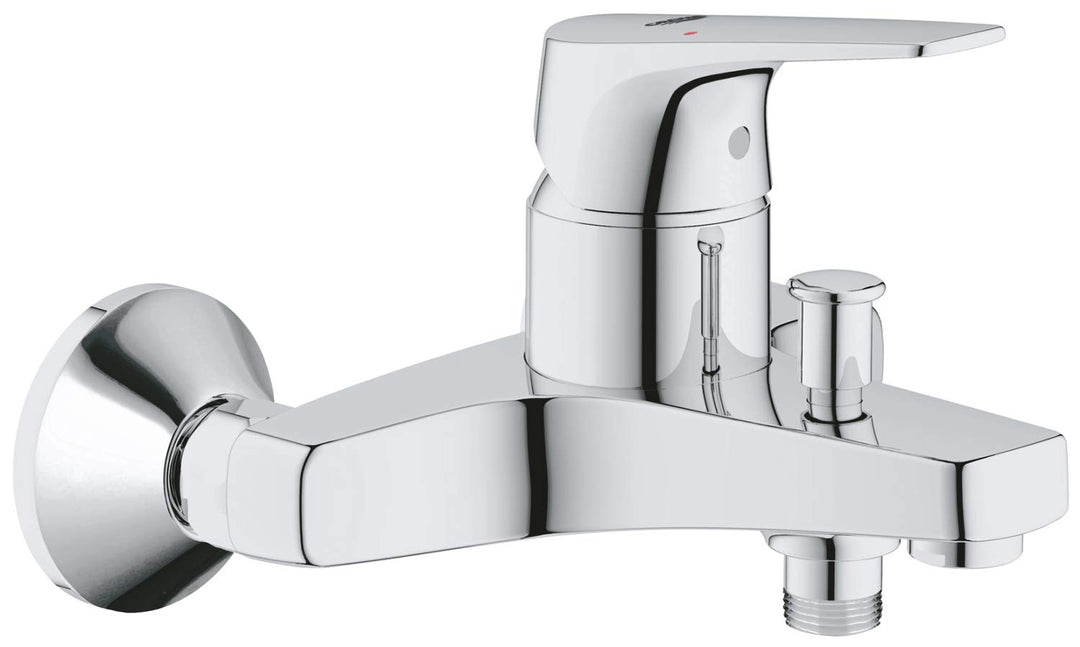 GROHE Start Flow - Einhand-Wannenarmatur (Wandmontage, langlebige Oberfläche, automatische Umstellun