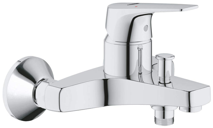 GROHE Start Flow - Einhand-Wannenarmatur (Wandmontage, langlebige Oberfläche, automatische Umstellun