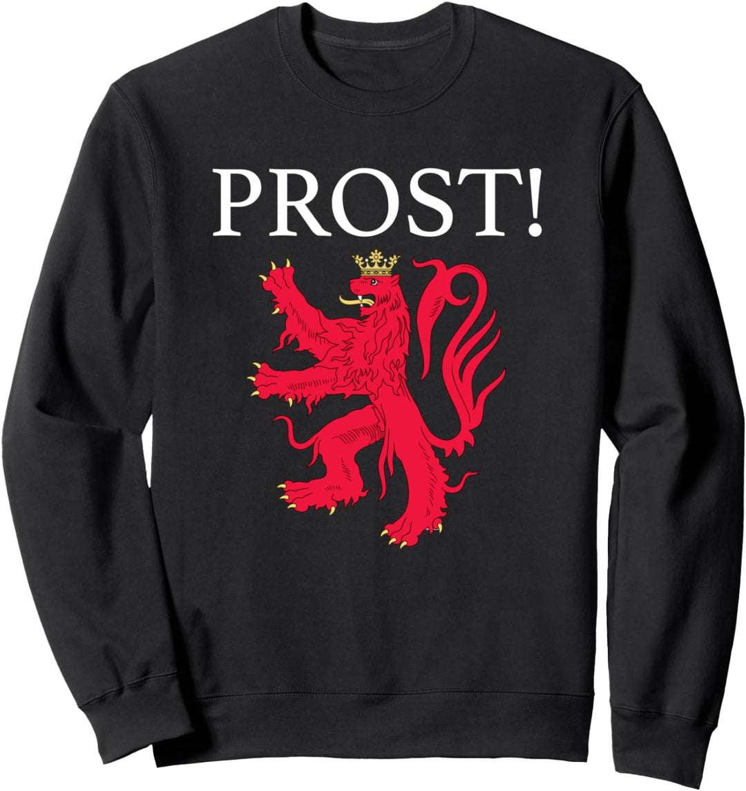 Prost Cheers In Luxembourgish Souvenir Flag Of Luxembourg Sweatshirt