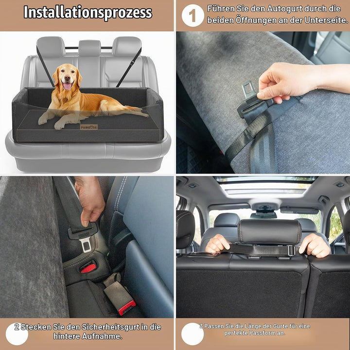 Hunde Autositz, Hunde Autobett für grosse Hunde bis zu 100Lbs, waschbar Hund Booster Autositz, Beque