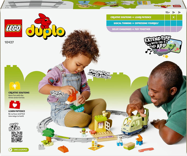 LEGO DUPLO Town Interaktive Abenteuer-Eisenbahn, Spielset mit Lichtern und Geräuschen für Rollenspie