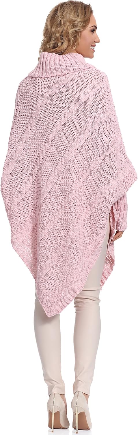 Merry Style Damen Poncho C46l4, Einheitsgrösse Puderrosa