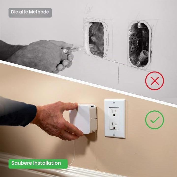 Lightera Home Fiber Kit – Erstellen Sie eine nahezu unsichtbare Kabelverbindung für WLAN, Streaming,
