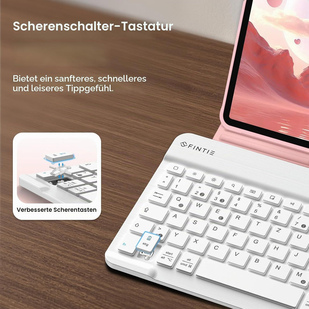 FINTIE Hülle mit Tastatur für iPad Air 11 Zoll M4/M3/M2 (2026/2025/2024), iPad Air 5./4. Gen 10,9 Zo