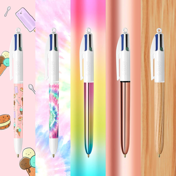 BIC 4 Farben Kugelschreiber Set Sonderedition, in verschiedenen Farben, 15er Pack, Ideal für das Bür