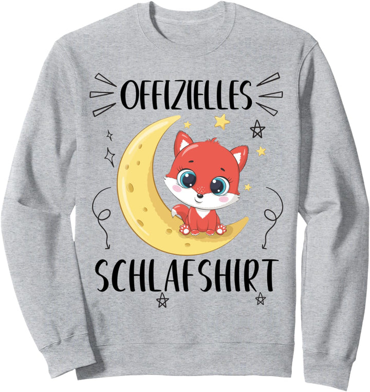 Offizielles Schlafshirt Fuchs Schlafanzug Pyjama Nachteule Sweatshirt