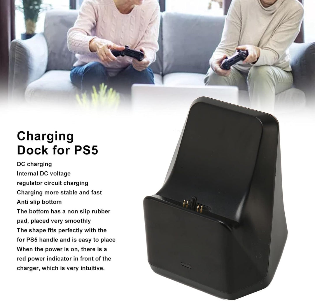 Controller-Ladestation, LED-Anzeige, Gamepad-Ladestation mit Rutschfester Gummiauflage, Ladestation,