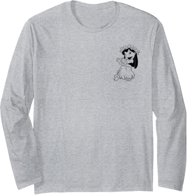 Disney Lilo & Stitch Tasche Lilo Hula Outline Langarmshirt