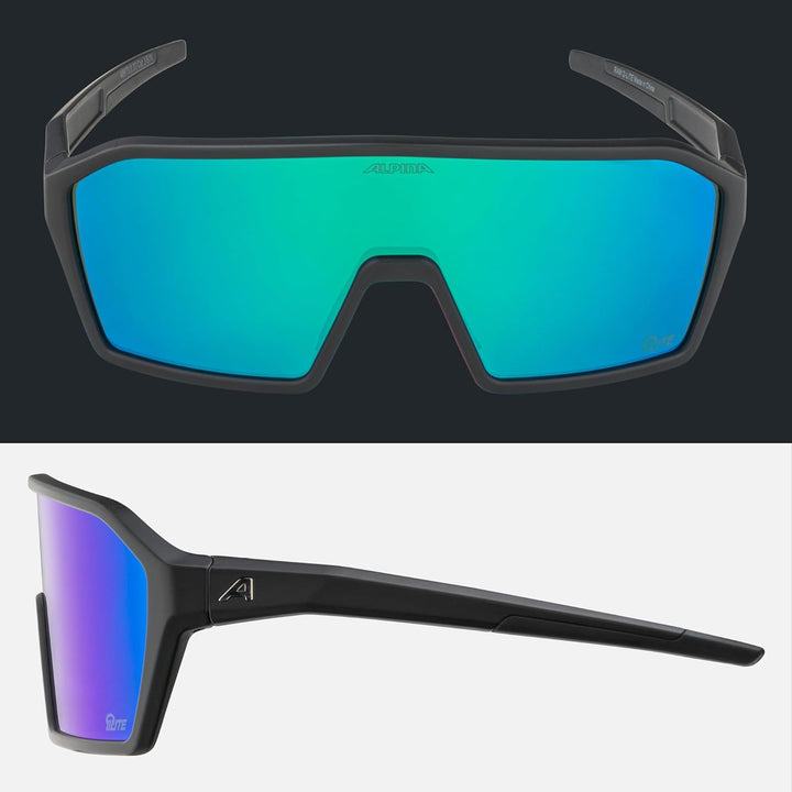 ALPINA RAM Q-LITE - Verspiegelte Sport- & Fahrradbrille Für Erwachsene, kontrastverstärkend, Beschla