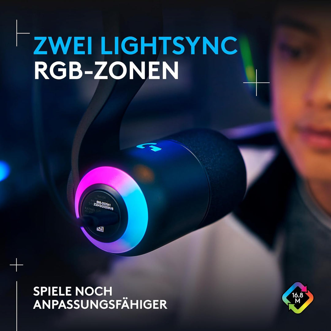 Logitech G Yeti GX dynamisches RGB-Gaming-Mikrofon mit LIGHTSYNC, USB-Mikrofon zum Streaming, Supern