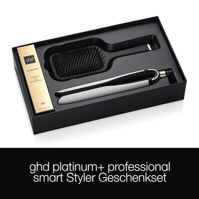 ghd platinum+ Geschenkset mit dem ghd bodyguard und der Allrounder Bürste - Paddle Brush