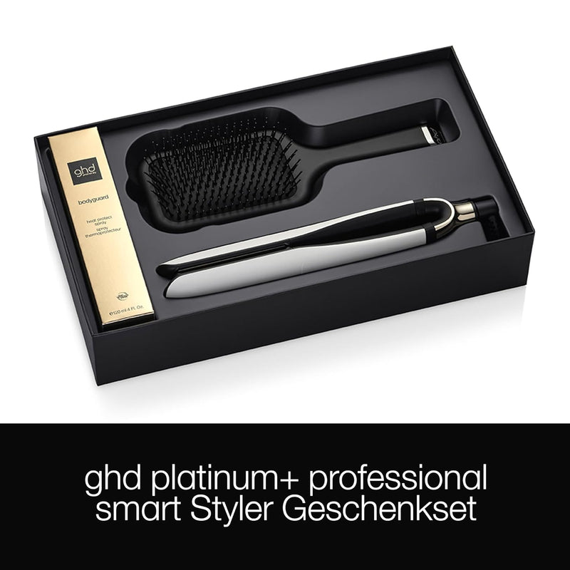 ghd platinum+ Geschenkset mit dem ghd bodyguard und der Allrounder Bürste - Paddle Brush