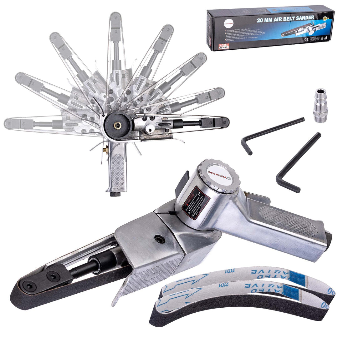 Druckluft Bandschleifmaschine Druckluftschleifer 20mm x 520mm Schleifbänder, 20mm x 520mm