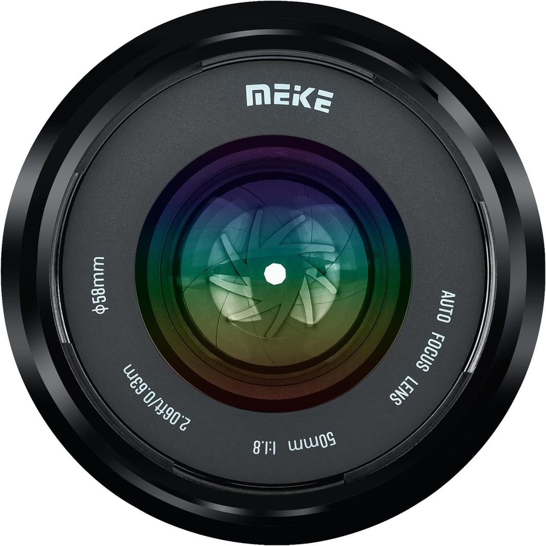 Meike 50mm F1.8 Vollformat AF STM Objektiv Standardblende Autofokus Festbrennweite Portraitobjektiv