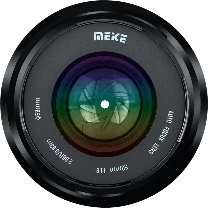 Meike 50mm F1.8 Vollformat AF STM Objektiv Standardblende Autofokus Festbrennweite Portraitobjektiv