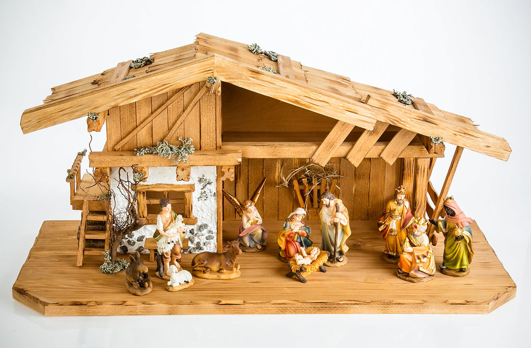 Weihnachtskrippe Krippe Krippenstall Weihnachten Weihnachtskrippen Tischkrippen Krippenfiguren (Weih