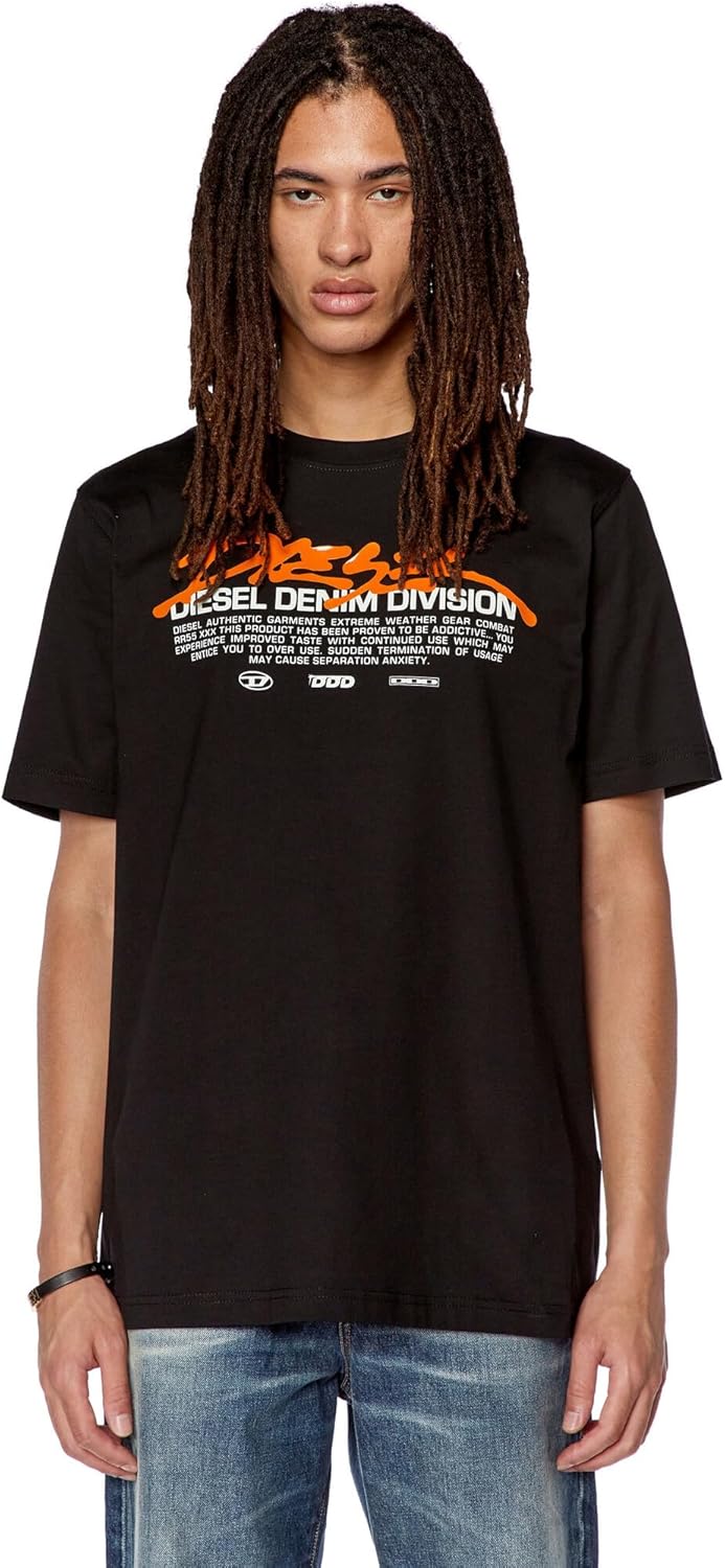 Diesel Herren T-Shirt XXL 900-0 Catm, XXL 900-0 Catm