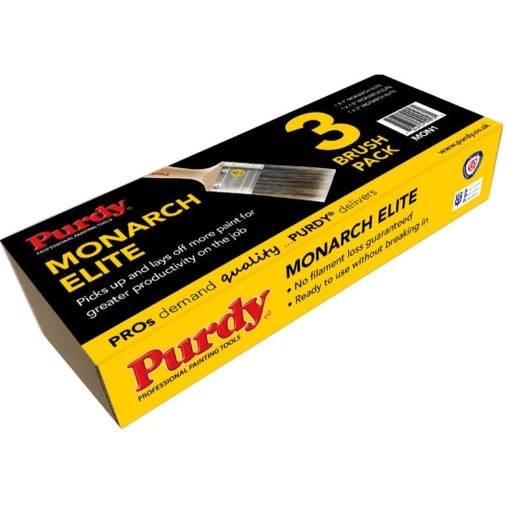 Purdy Monarch Elite Farbpinselset, 3 Pinsel, Monarch Elite