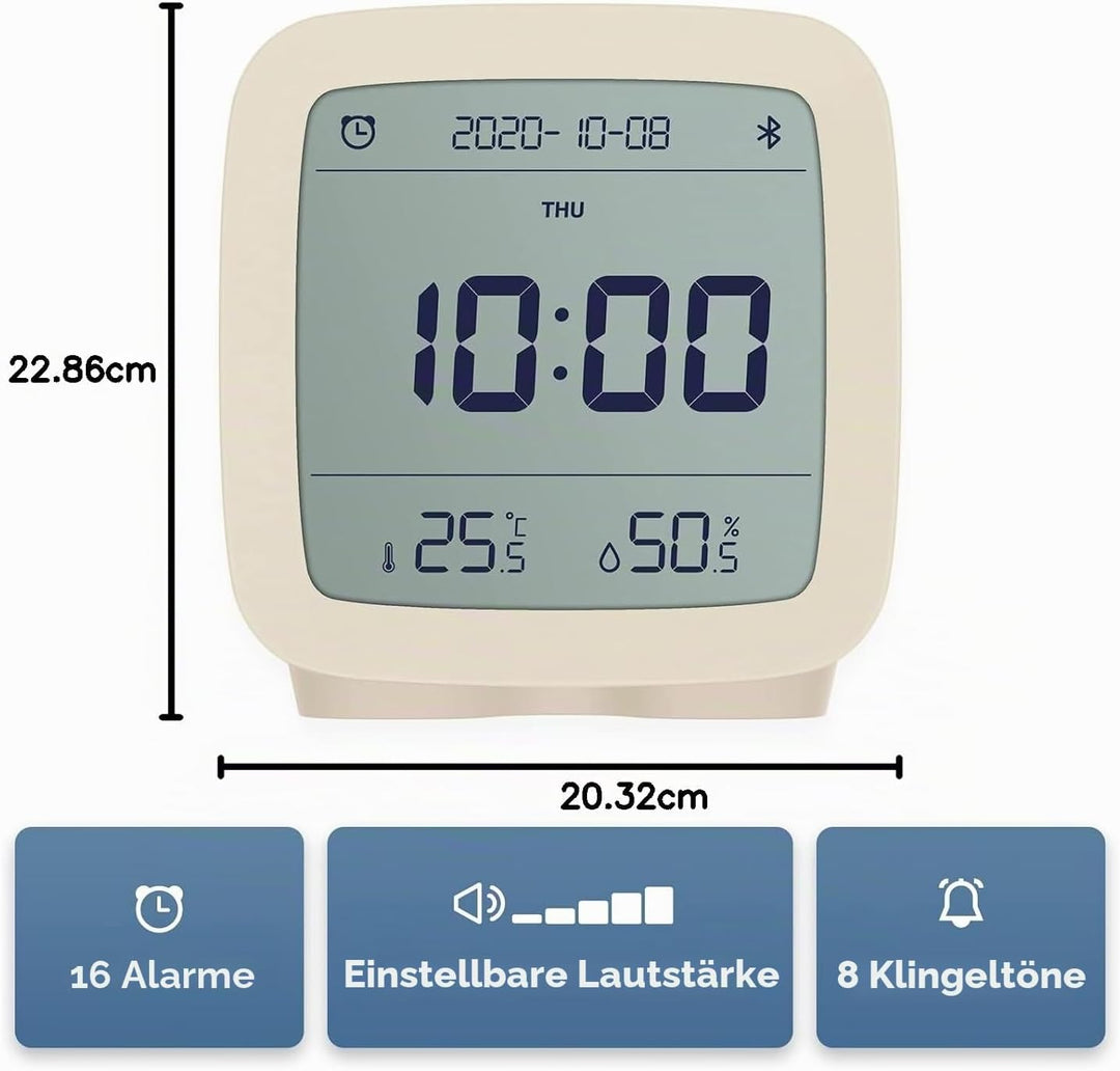 qingping Bluetooth Wecker, Funktioniert mit Mi Home (Alle Einstellungen nach App), Digitaler Smart W
