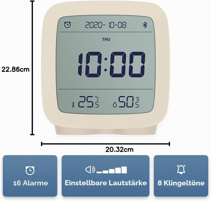 qingping Bluetooth Wecker, Funktioniert mit Mi Home (Alle Einstellungen nach App), Digitaler Smart W
