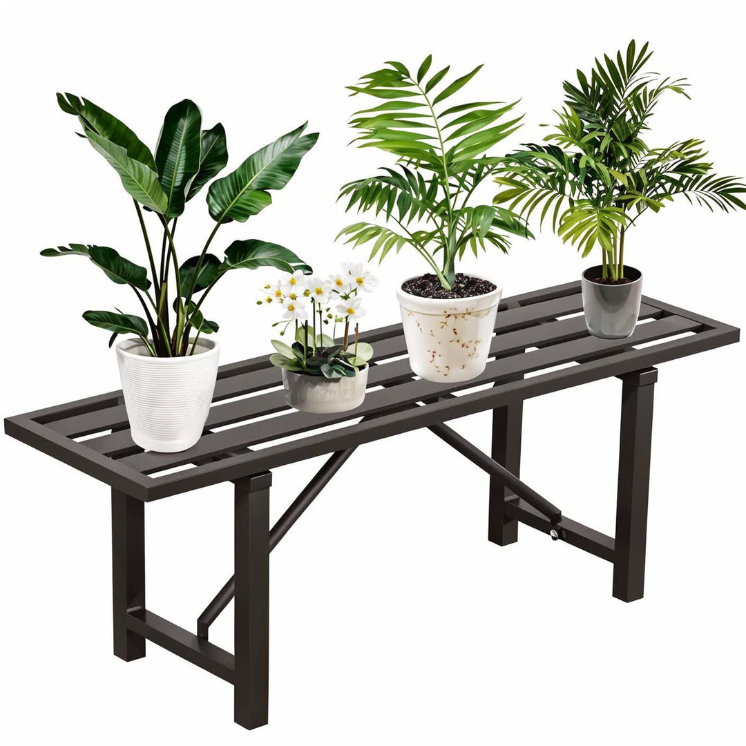 Pflanzenständer Blumenständer Draussen& Innen Aluminium, Blumenbank Pflanzen Blumenregal für Garten,