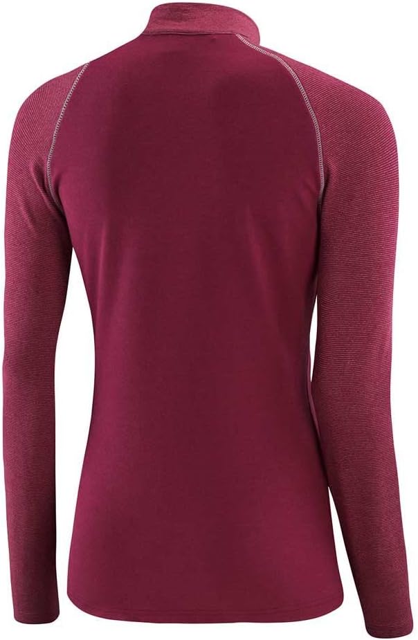 Löffler Damen Fine Stripe Transtex Longsleeve Burgundy 44, Burgundy 44