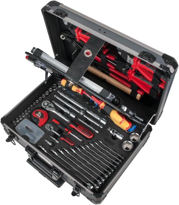 KS Tools 911.0630 1/4" + 1/2" Universal-Werkzeug-Satz, 130-tlg, Klar