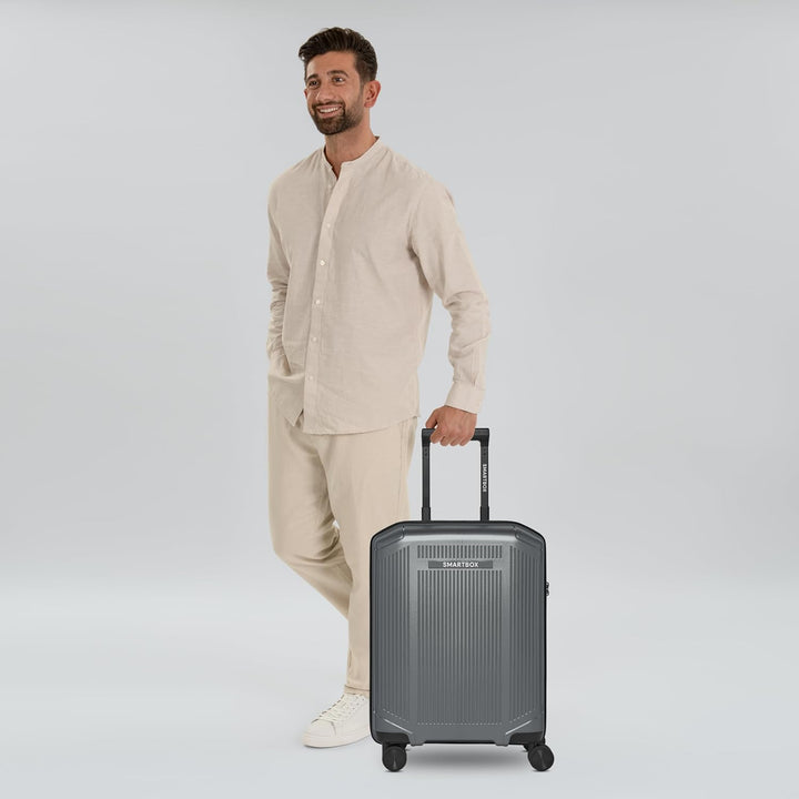 Smartbox Hartschalen Kabinen-Koffer | Kleiner Trolley 40 x 25 x 55 cm aus hochwertigem, robusten Pol