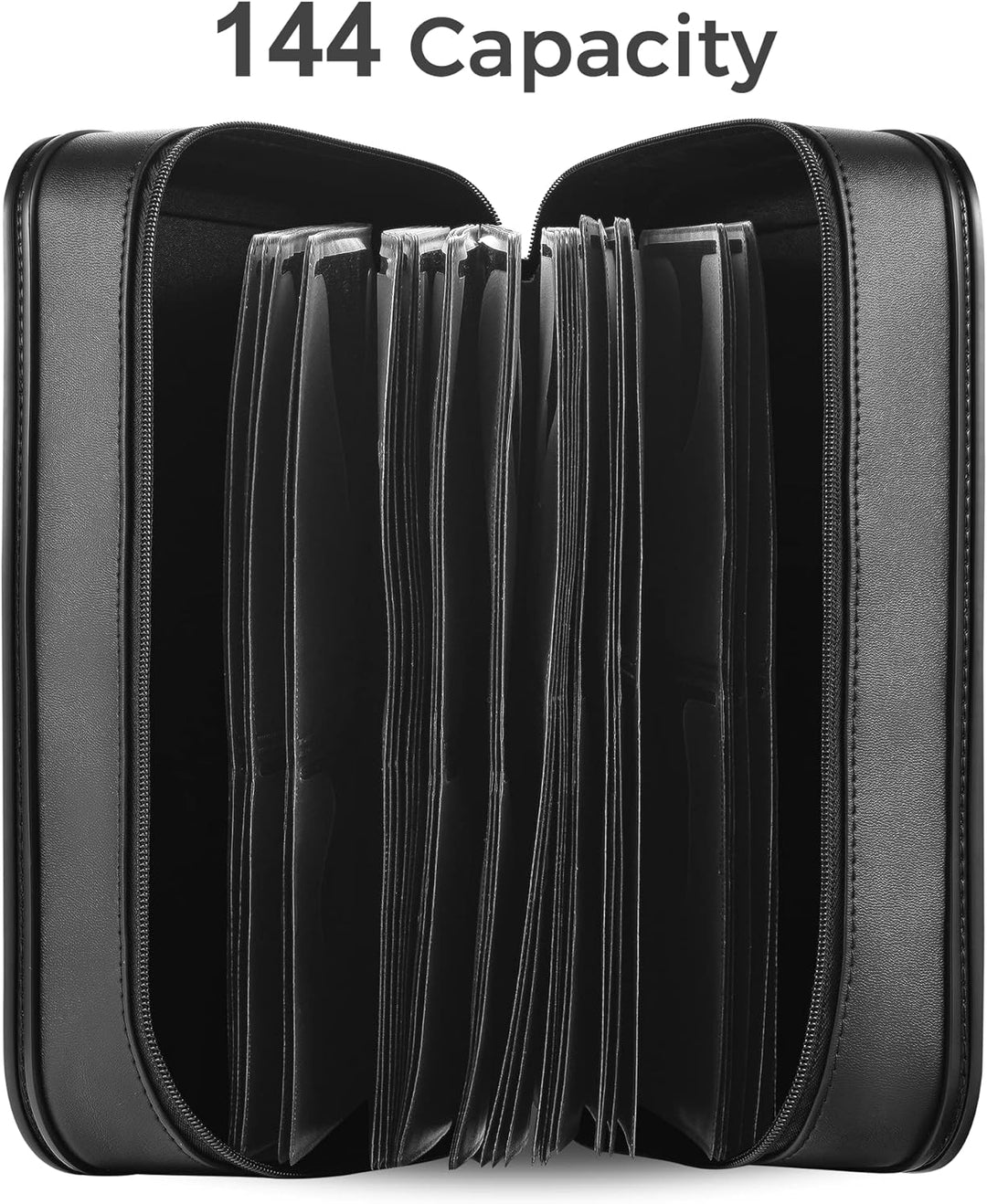 TIMCORR CD Tasche, CD Hülle DVD Halter Aufbewahrung: 144 DVD Hüllen Organizer tragbare Brieftaschen