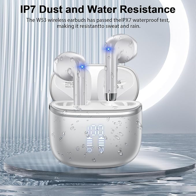 Bluetooth Kopfhörer, Kopfhörer Kabellos Bluetooth 5.4 mit 4 ENC Noise Cancelling Mic, 50H Spielzeit