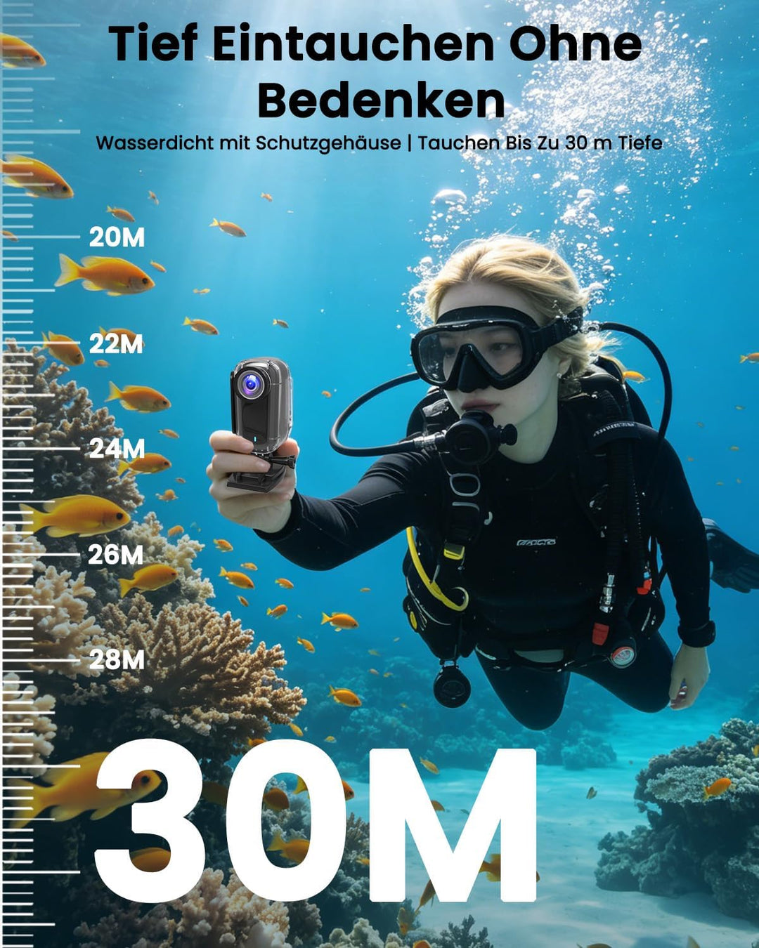 Bextgoo Bodycam, Action Cam 4K, Body Camera WiFi 64GB Dashcam Fahrrad Schwarz, Schwarz