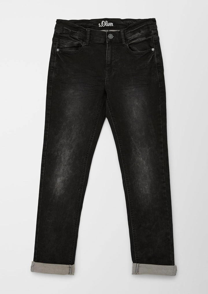 s.Oliver Jungen Regular: Denim im Used Look 146 Slim Blau 58z2, 146 Slim Blau 58z2