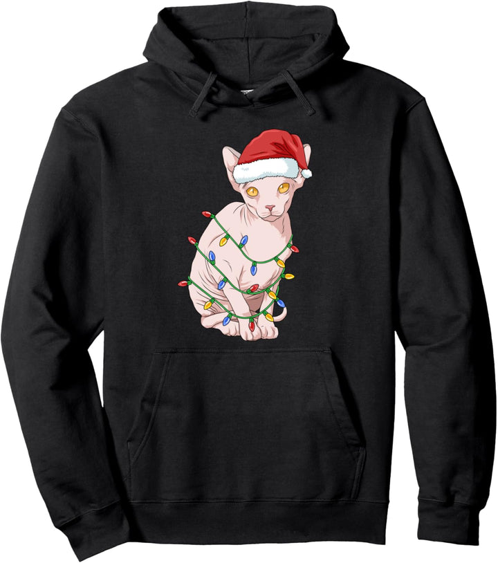 Weihnachten Sphynx Katze Hoodie Frauen Katzenhoodie Sphynx Pullover Hoodie