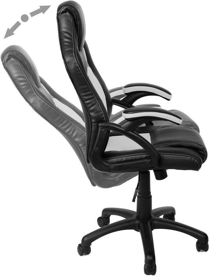 Panorama24 Gamer Stuhl Gaming Schreibtischstuhl Chefsessel Bürostuhl Ergonomisch, Weiss, 9 Farbvaria
