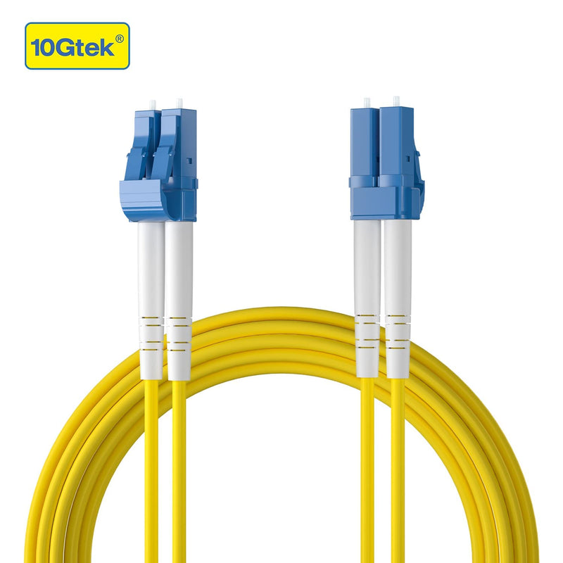 10Gtek LC zu LC OS2 Singlemode Duplex 50-Meter, LWL Glasfaser Patchkabel Fibre Optic Patch Cable 9/1