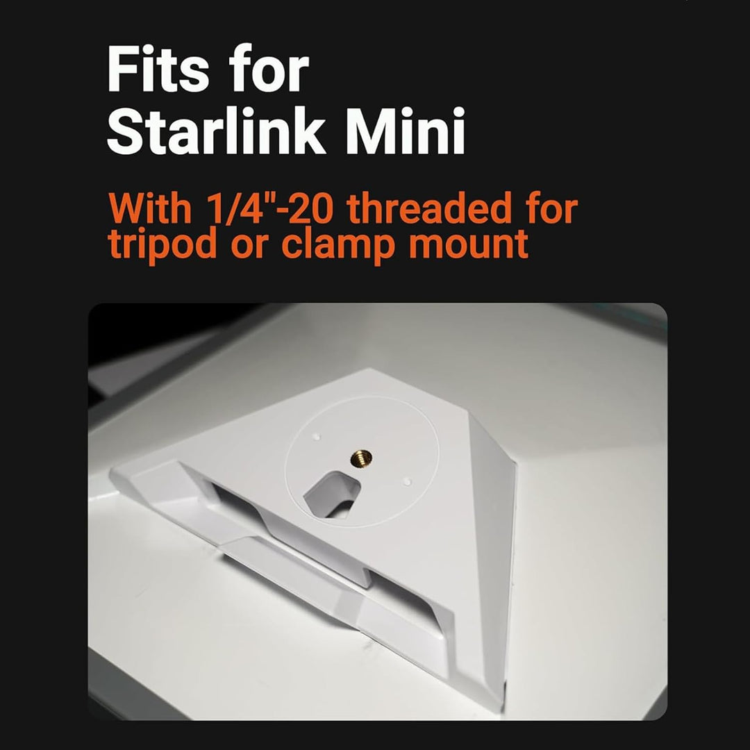 daboot Starlink Mini-Halterungsadapter mit 6,35 mm (1/4 Zoll) 20 Gewinde aus Kunststoff, kompatibel